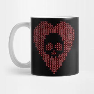 Valentines Day Skull Floral Skeleton Mug